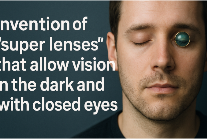Invention of "Super Lenses" That Allow Vision in the Dark and With Closed Eyes